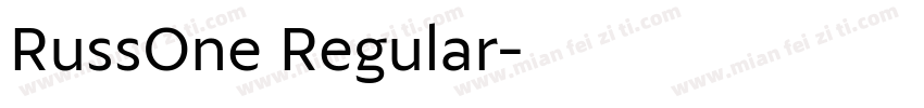 RussOne Regular字体转换